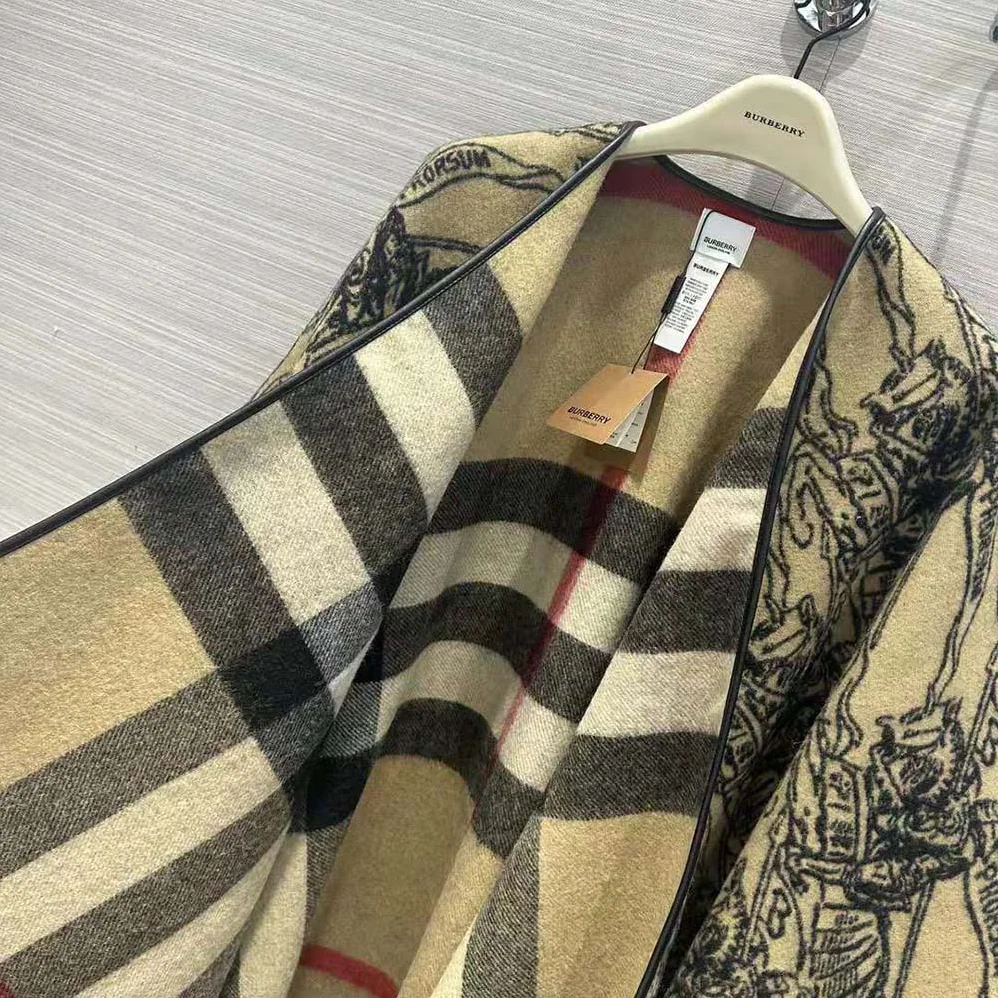 Burberry EKD Wool Cape for Women Burberry EKD Wool Cape for Women