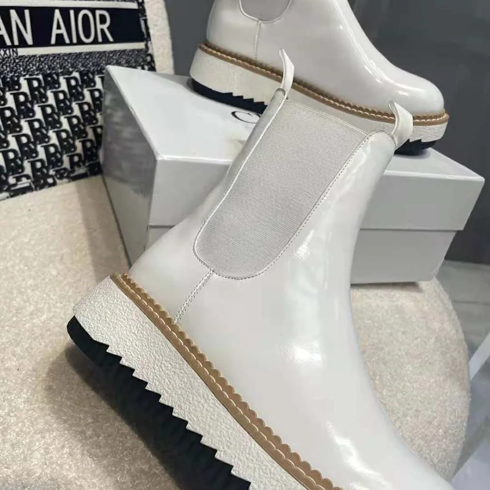 Chloe Kurtys Flat Chelsea Boot for Women in Beige Chloe Kurtys Flat Chelsea Boot for Women in Beige