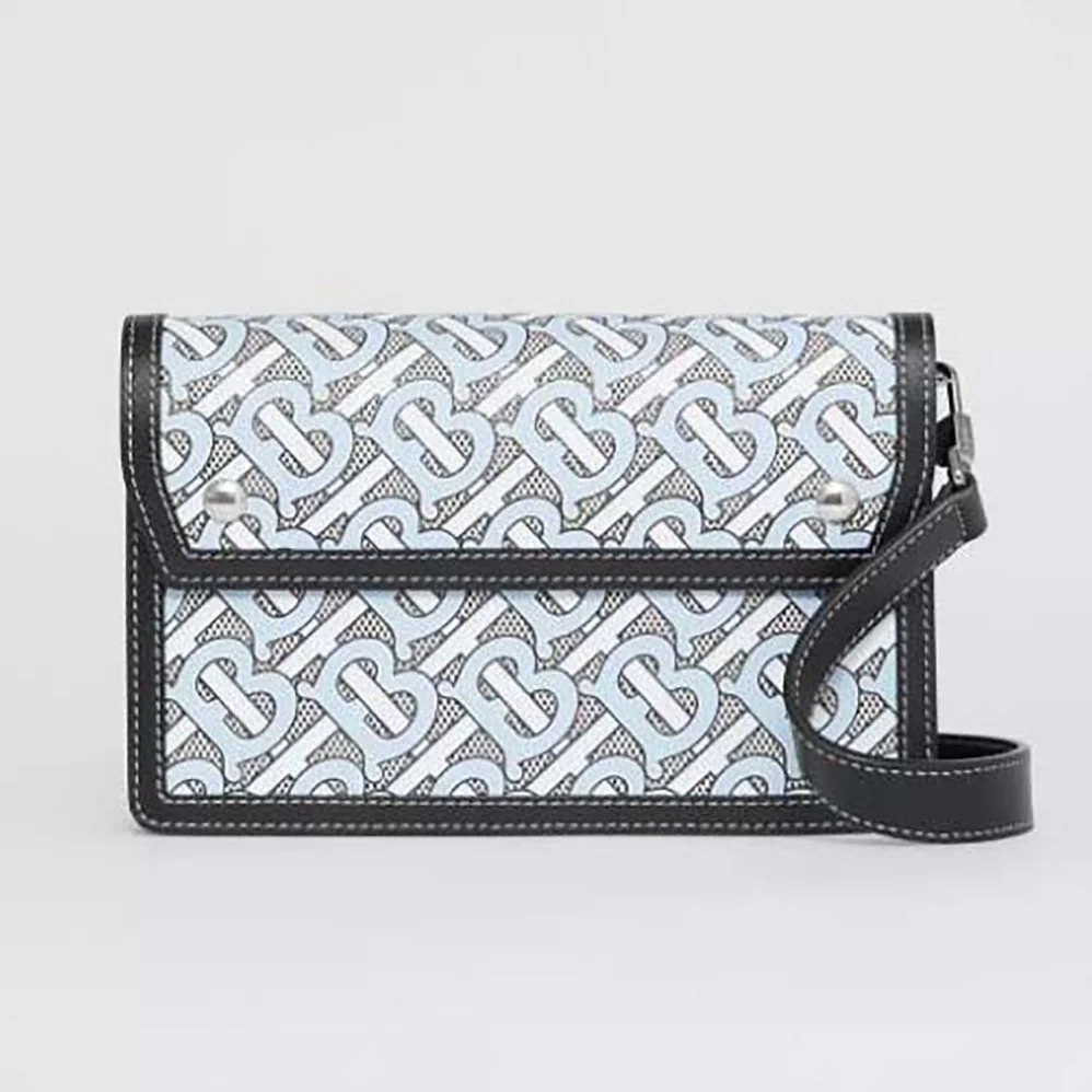 Burberry Monogram Print Canvas and Leather Crossbody Bag for Men