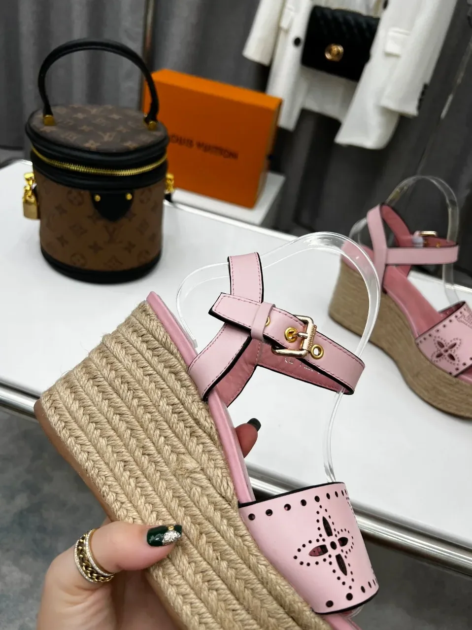 Louis Vuitton Starboard Wedge Sandal Pink for Women