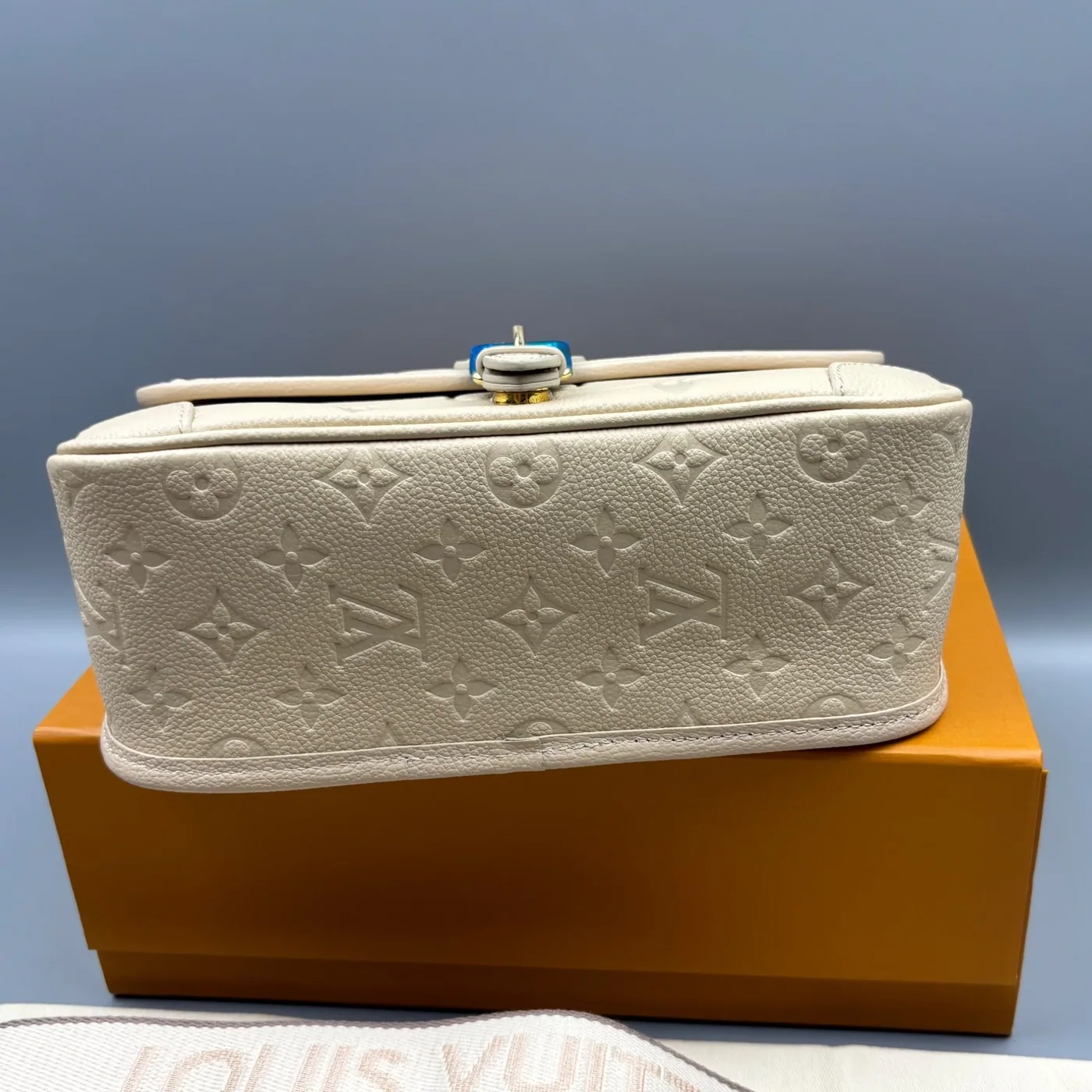 Louis Vuitton Diane Shoulder Bag in Blue Jean Gold Hardware