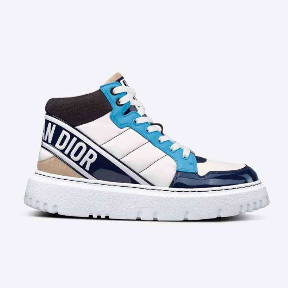 Dior D-Player Sneaker Blue Multicolor Technical Fabric Suede and Calfskin for Unisex