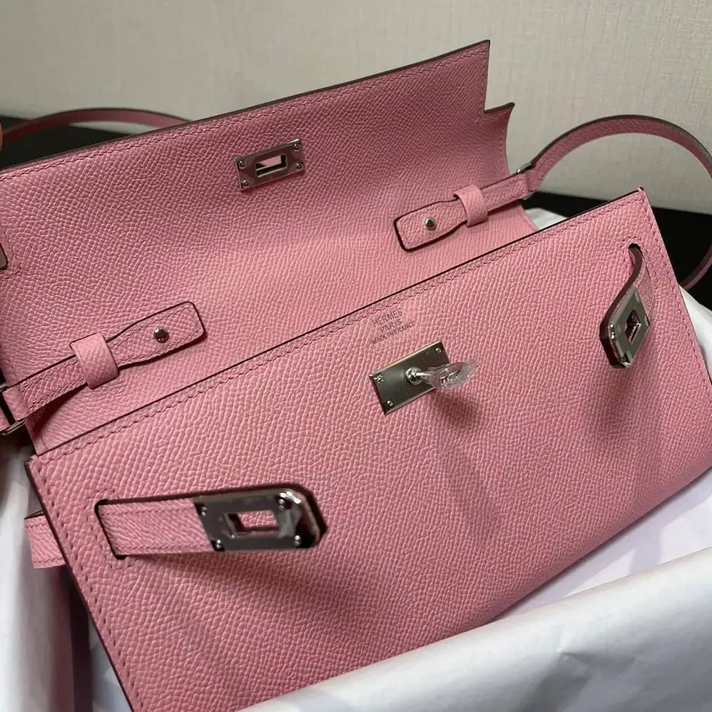 Hermes Kelly To Go in Epsom Leather for Women in Pink Hermes Kelly To Go in Epsom Leather for Women in Pink