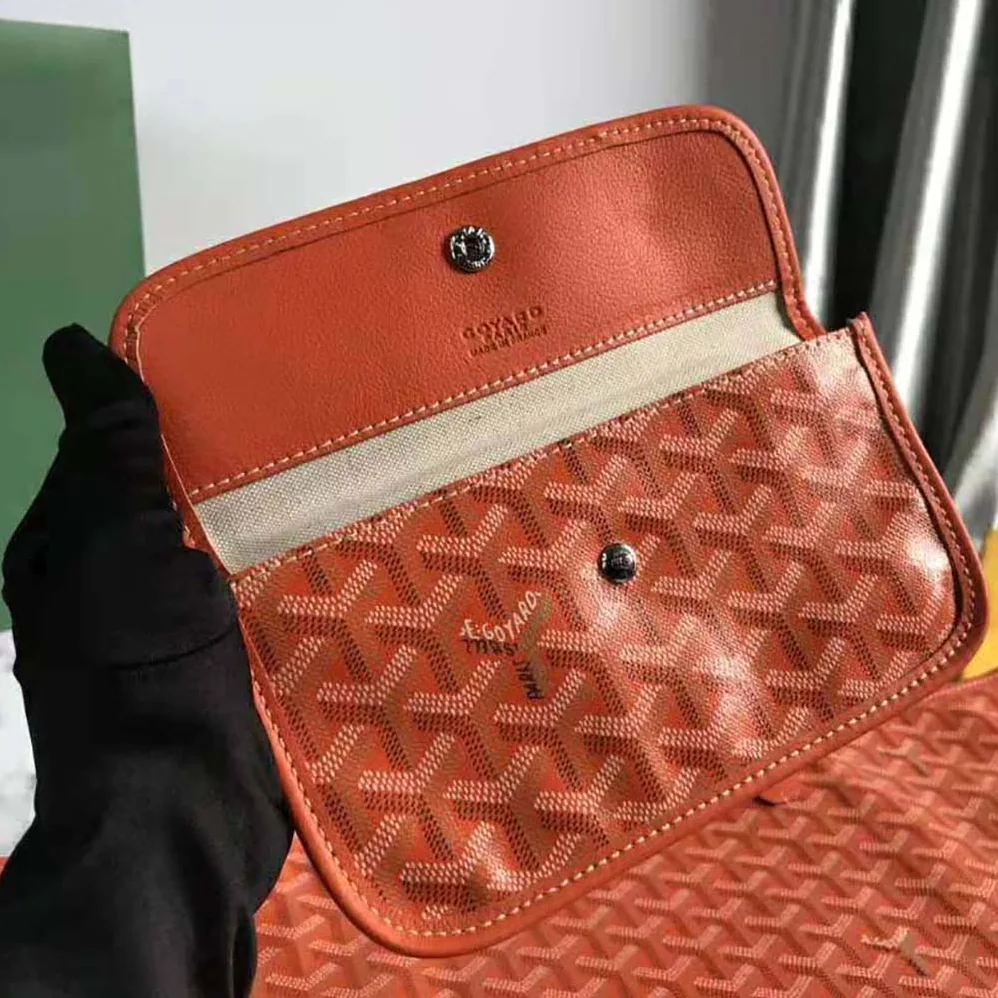 Goyard Sac Saint Louis GM in Goyardine Canvas & Chevroches Calfskin for Women in Orange