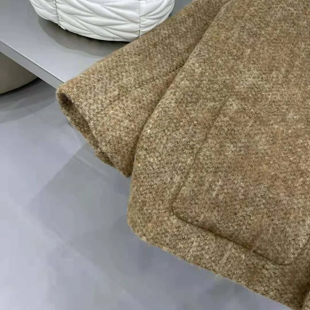 Celine Oversized Cardigan in Alpaca Wool for Women in Brown