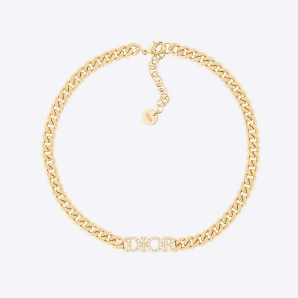 Dior Dio(r)evolution Choker Gold-Finish Metal and White Crystals for Women