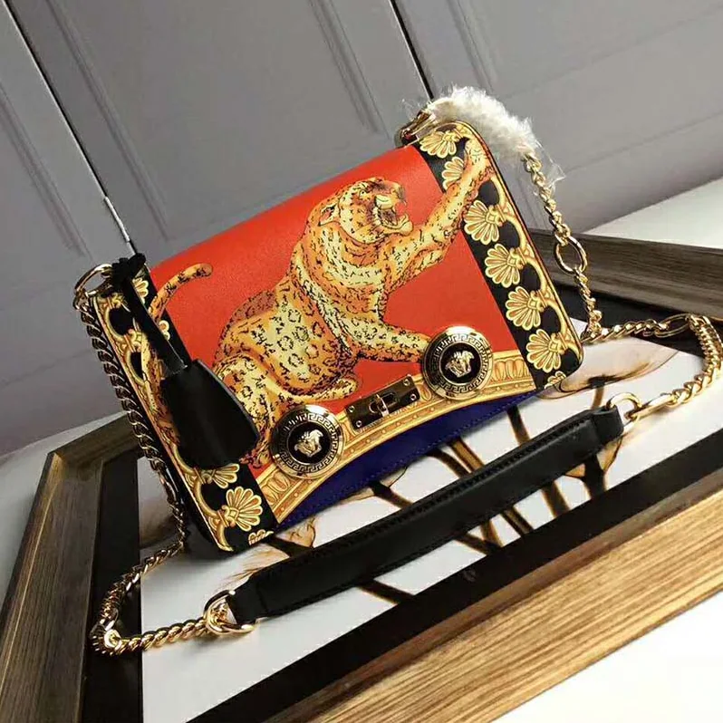 Versace Signature Pillow Talk in Calf Leather for Women in Black Versace Signature Pillow Talk in Calf Leather for Women in Black