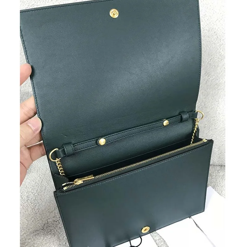 Celine Frame Evening Clutch on Chain in Bicolour Smooth Lambskin for Women