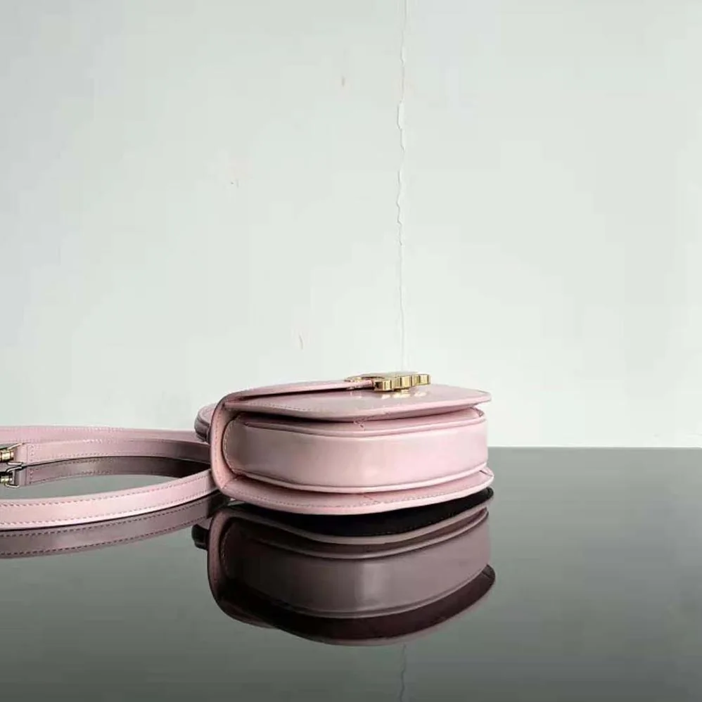 Celine Mini Besace Triomphe in Shiny Calfskin for Women in Pink Celine Mini Besace Triomphe in Shiny Calfskin for Women in Pink