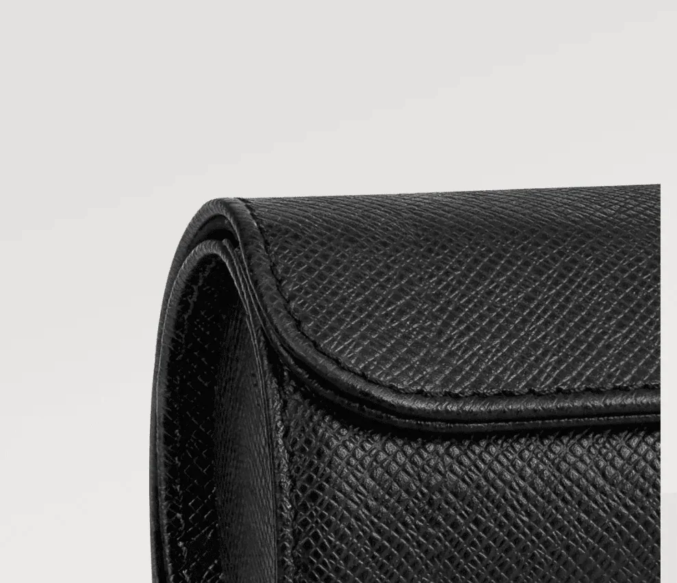 Watch Case Black Epi Leather