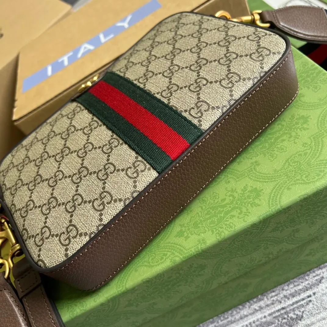 Gucci Ophidia GG Shoulder Bag Beige