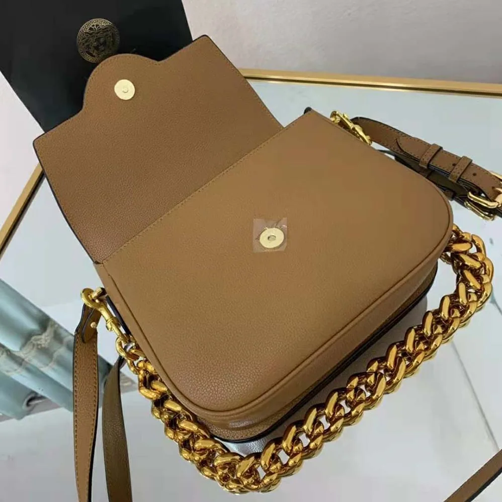 Versace La Medusa Shoulder Bag for Women in Brown Versace La Medusa Shoulder Bag for Women in Brown