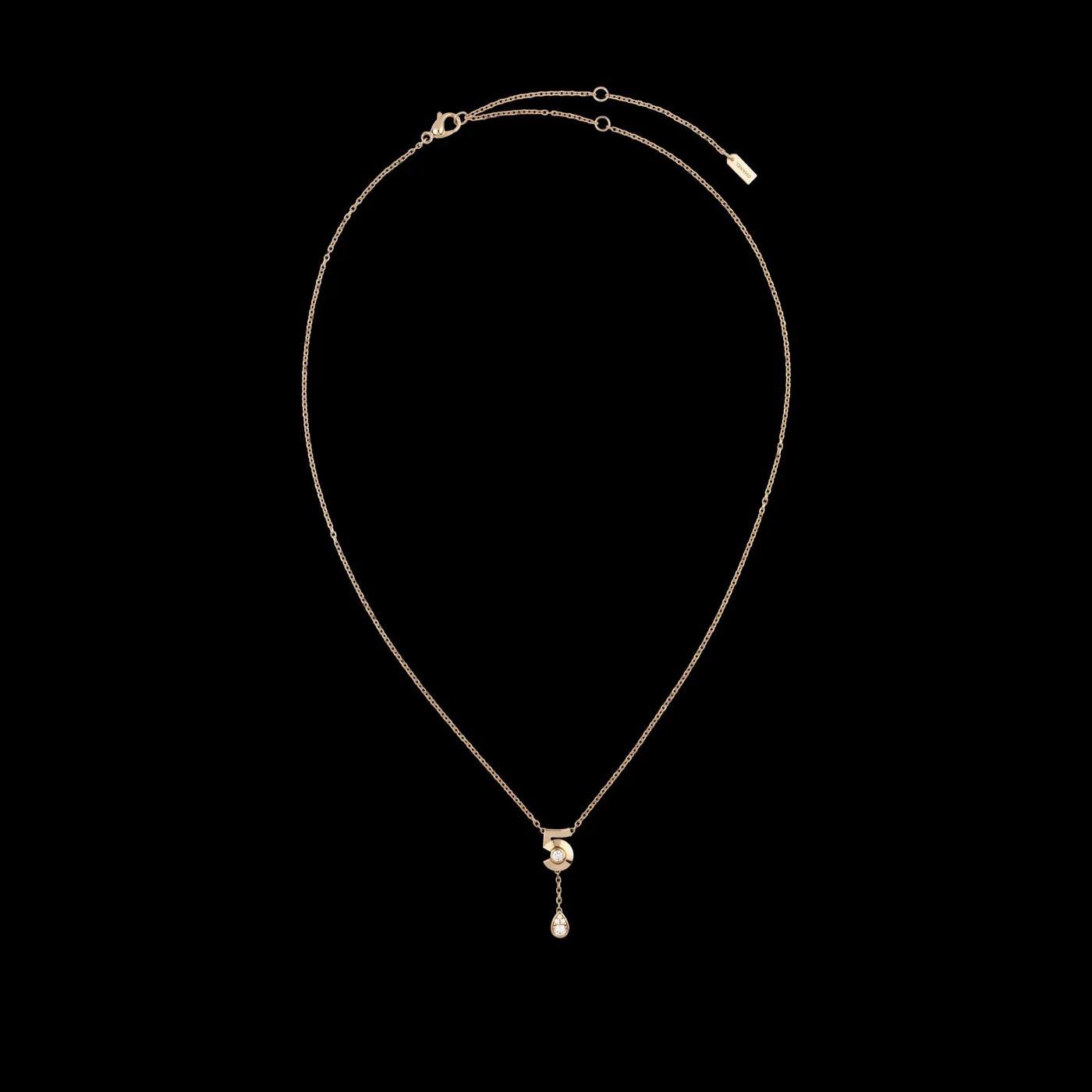Chanel Extrait De N°5 Necklace Beige Gold Chanel Extrait De N°5 Necklace Beige Gold