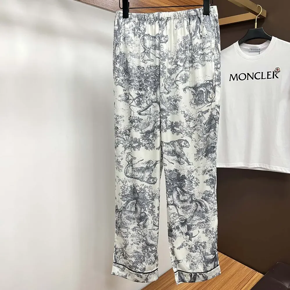 Dior Chez Moi Short for Women in Sleeved Silk Pajama Set