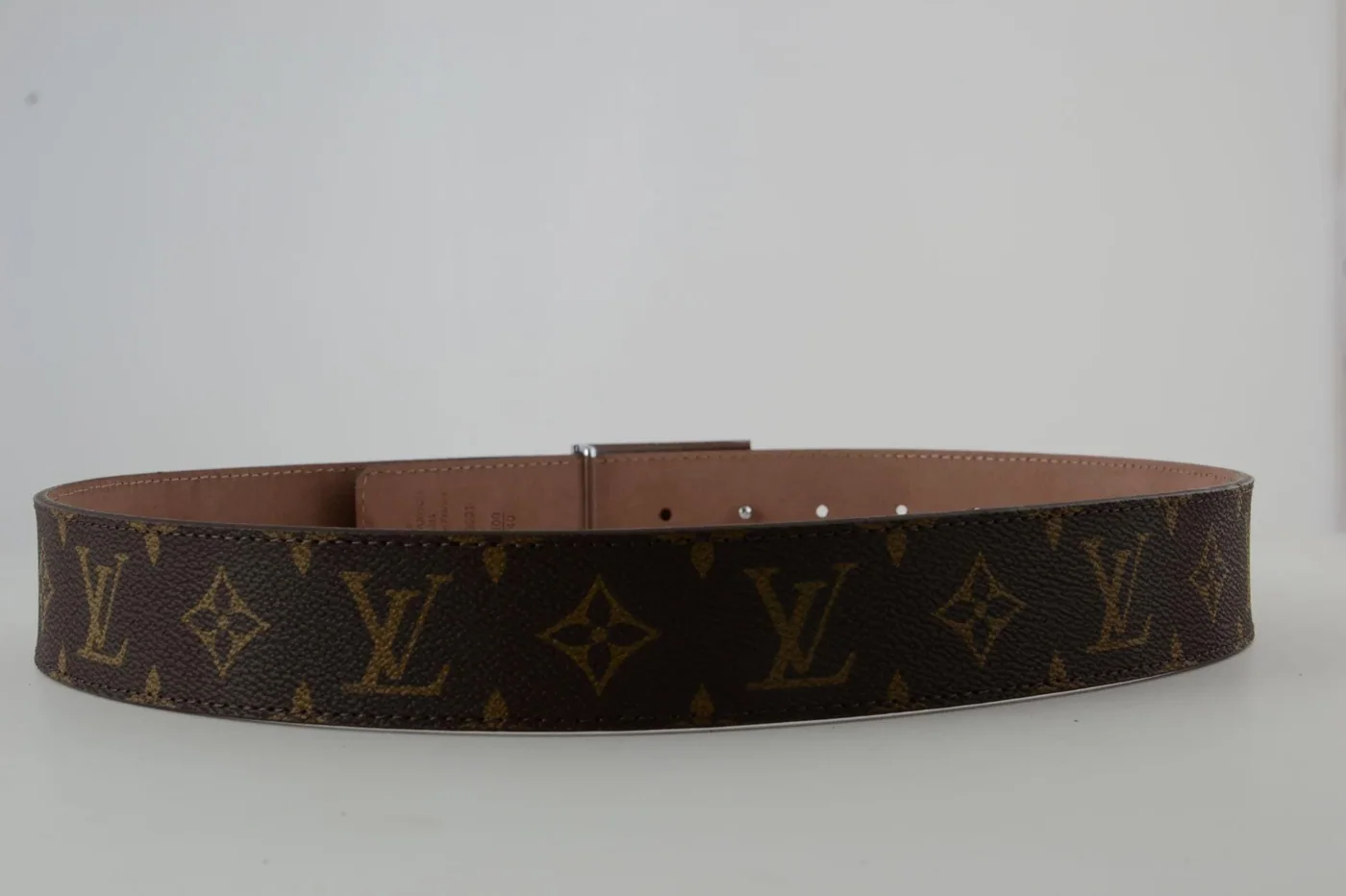 Brown Monogram New Buckle Leather Belt