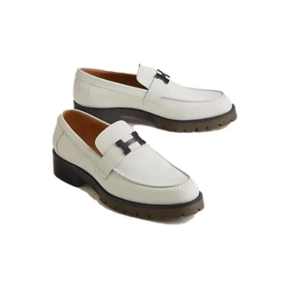 Hermes Gregoire Loafer in Nubuck for Men in White