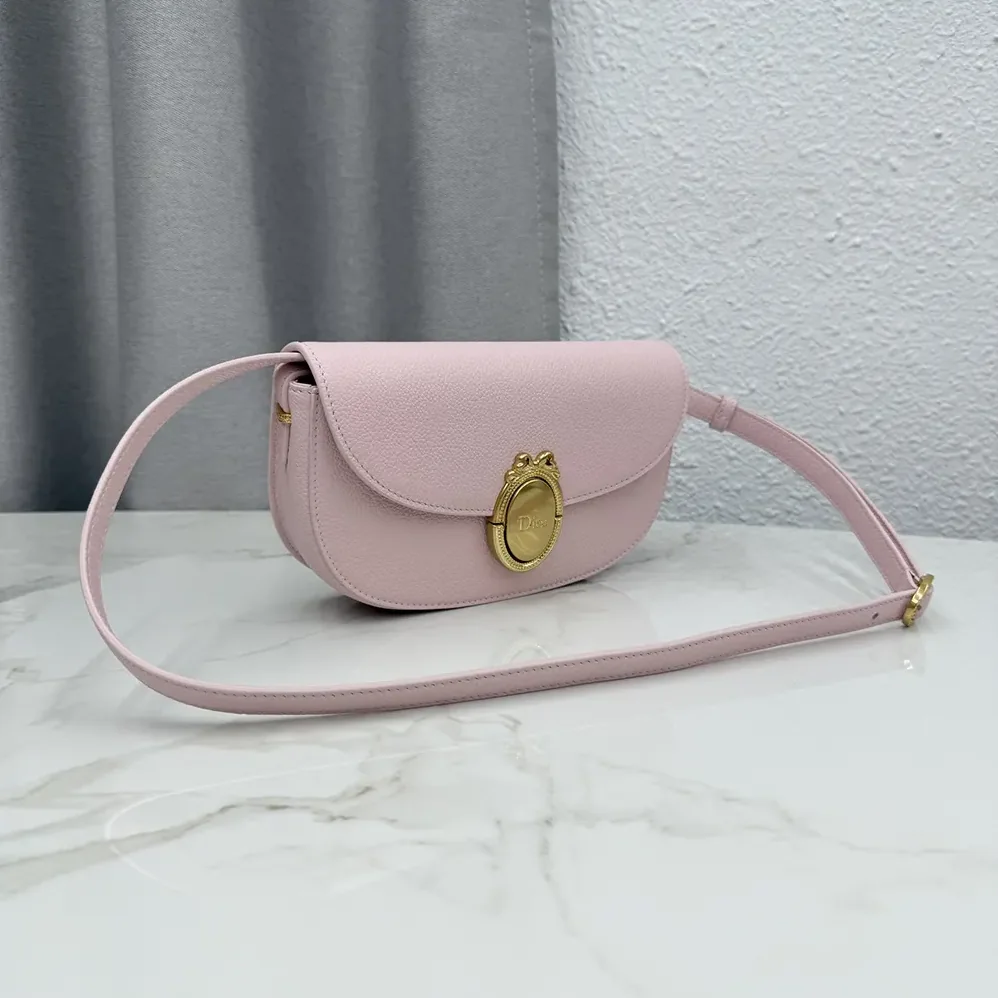 Dior Small Dior Médaillon Flap Bag Rose Tendre Grained Calfskin for Women Dior Small Dior Médaillon Flap Bag Rose Tendre Grained Calfskin for Women