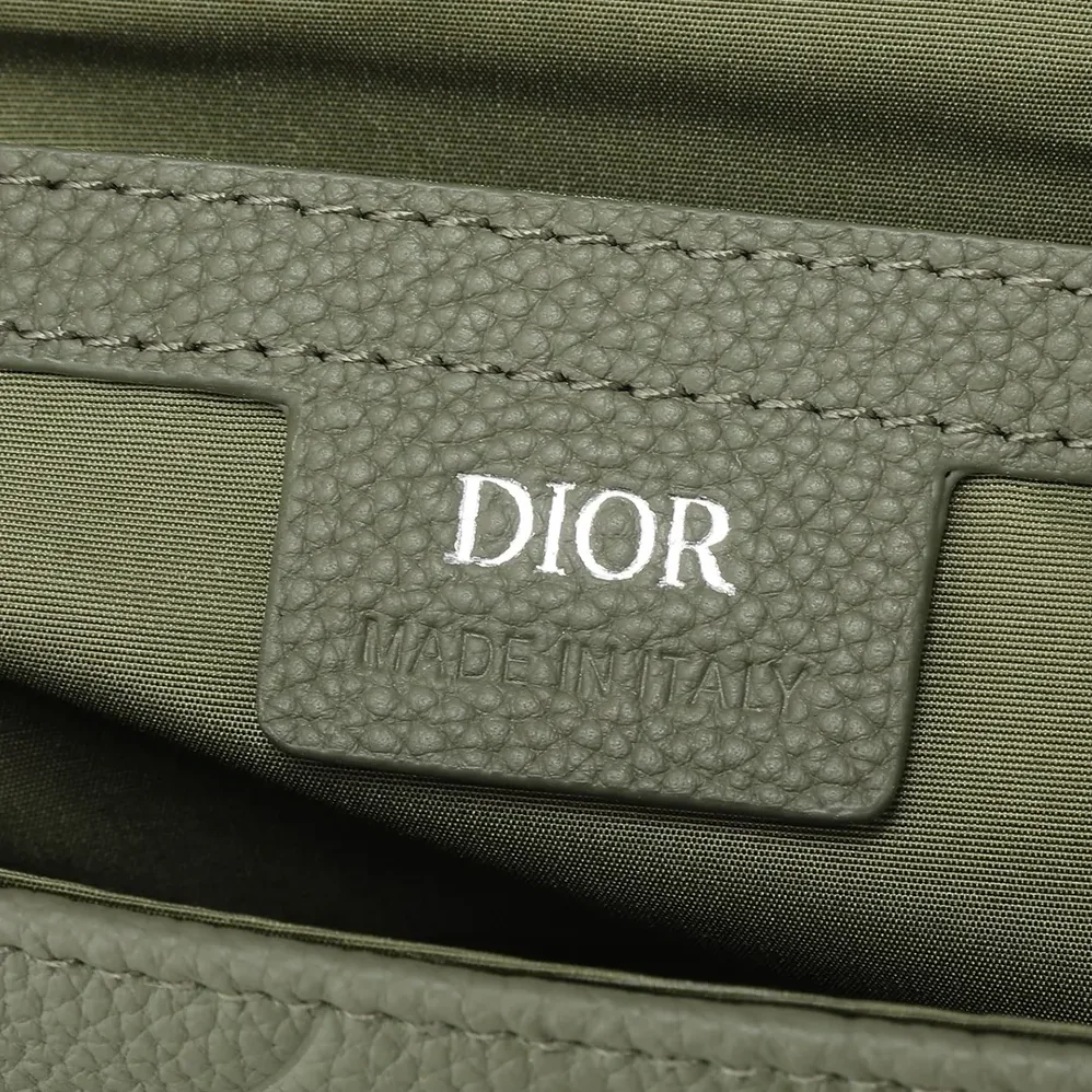 Dior Hit the Road Messenger Bag with Flap Khaki Dior Gravity Leather for Men