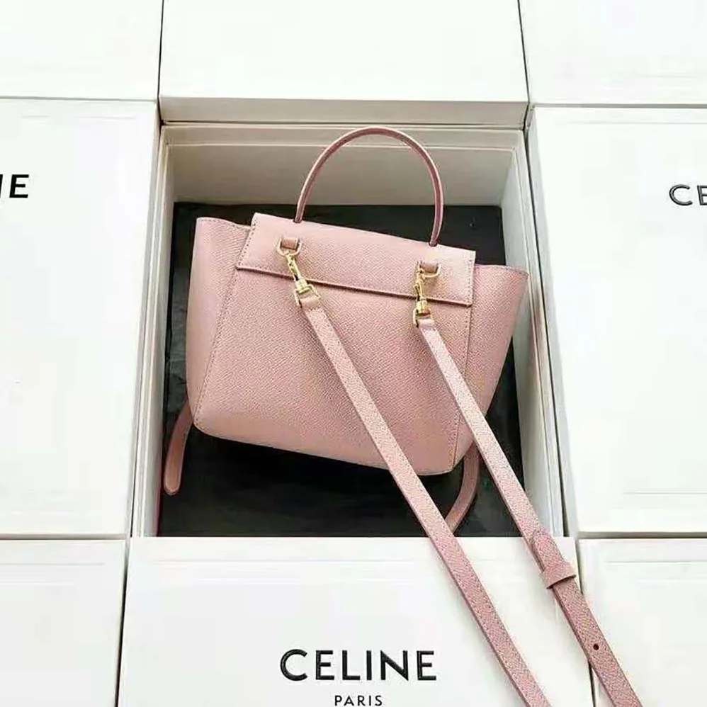 Celine Pico Belt Bag in Grained Calfskin Vintage for Women in Pink