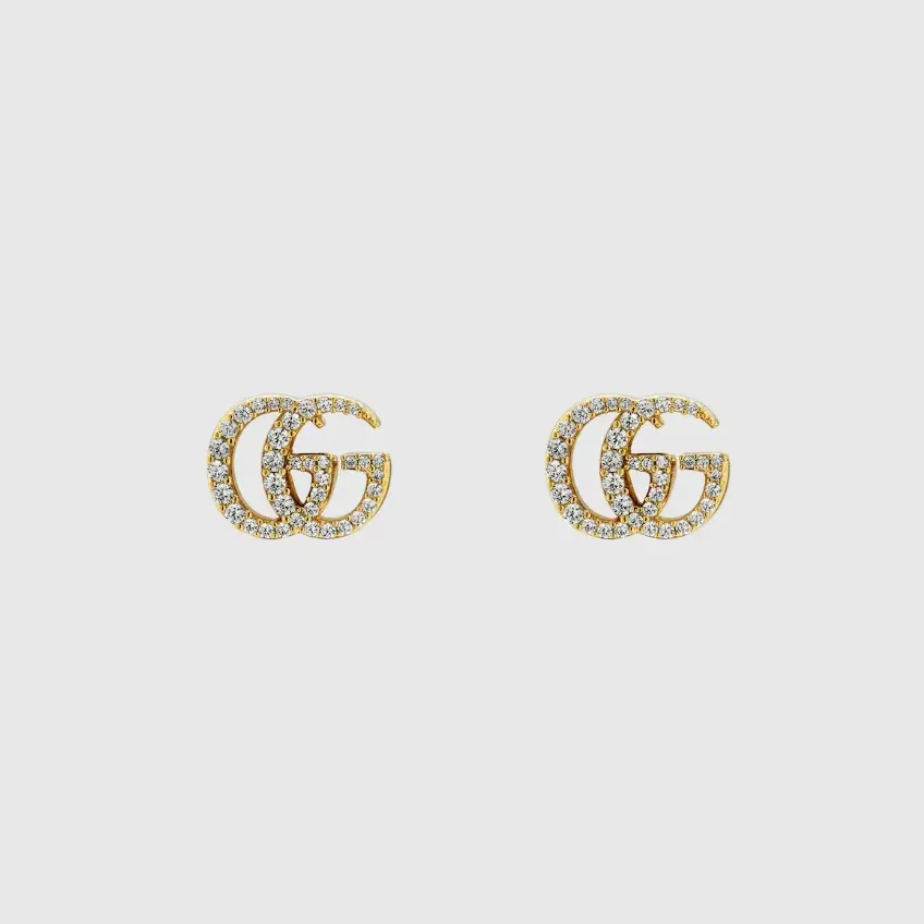 Gucci Marmont Crystal Earrings Gold Hardware ? JAAHV 8062 Gucci Marmont Crystal Earrings Gold Hardware ? JAAHV 8062