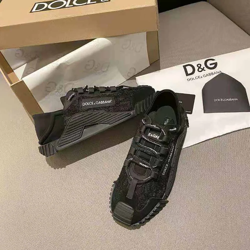 Dolce Gabbana D&G Ns1 Slip on Sneakers in Mixed Materials for Women Dolce Gabbana D&G Ns1 Slip on Sneakers in Mixed Materials for Women