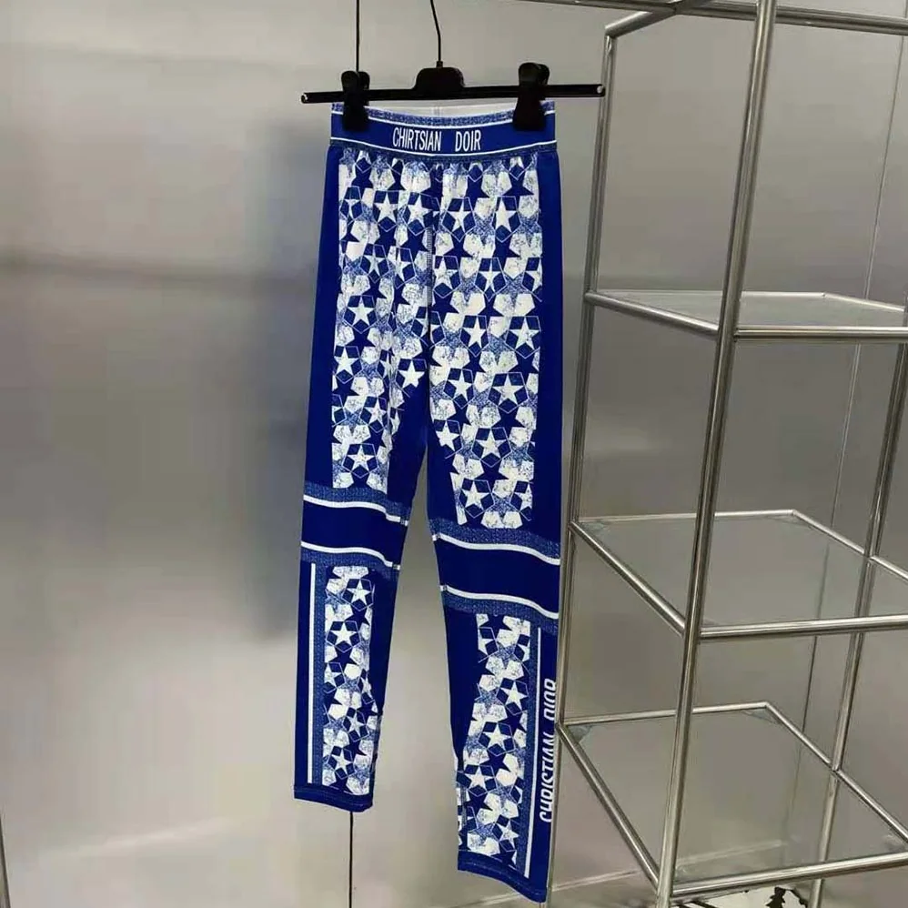 Dior Leggings Fluorescent Blue Dior Étoile Technical Jersey for Women
