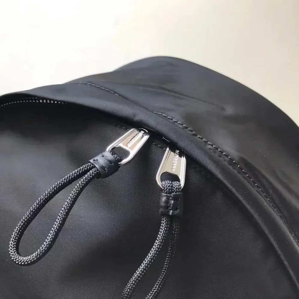 Burberry Logo Print ECONYL Backpack for Men in Black