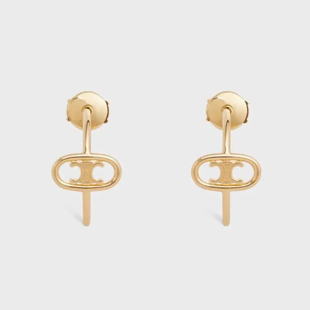 Celine Maillon Triomphe Hoops in Yellow Gold for Women