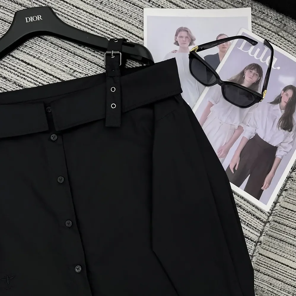 Dior Blouse Black Cotton Poplin for Women Dior Blouse Black Cotton Poplin for Women