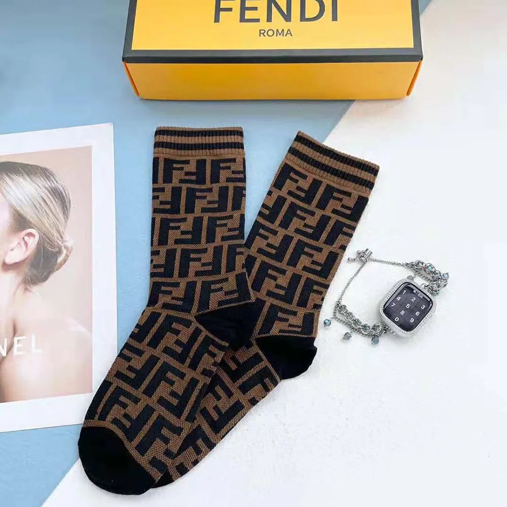 Fendi Multicolor Terrycloth Socks-FXZ539A5NRF0QE1 for Women