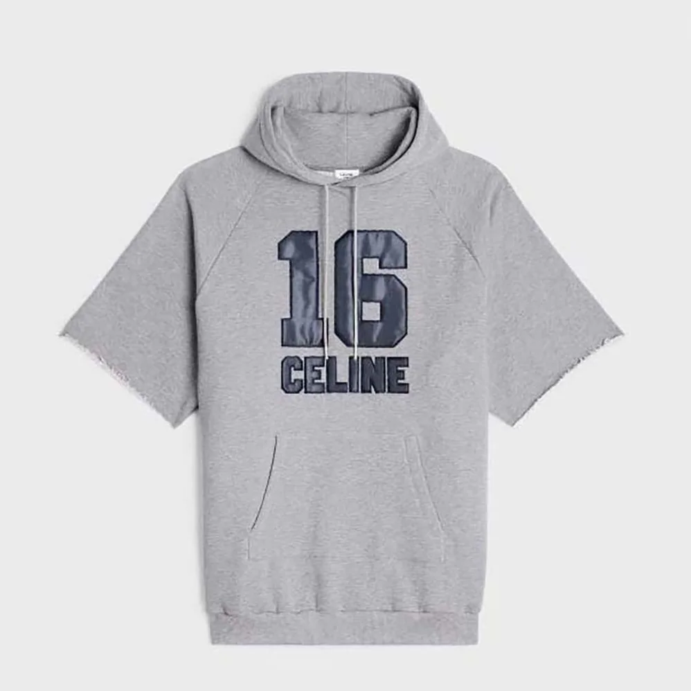 Celine Celine 16 Hoodie Dress in Cotton Fleece for Women Celine Celine 16 Hoodie Dress in Cotton Fleece for Women