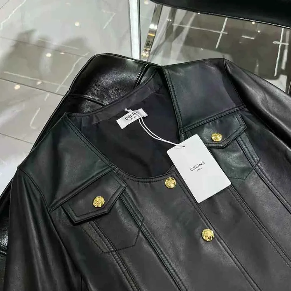 Celine Scoop Neck Trucker Jacket in Soft Lambskin for Women Celine Scoop Neck Trucker Jacket in Soft Lambskin for Women