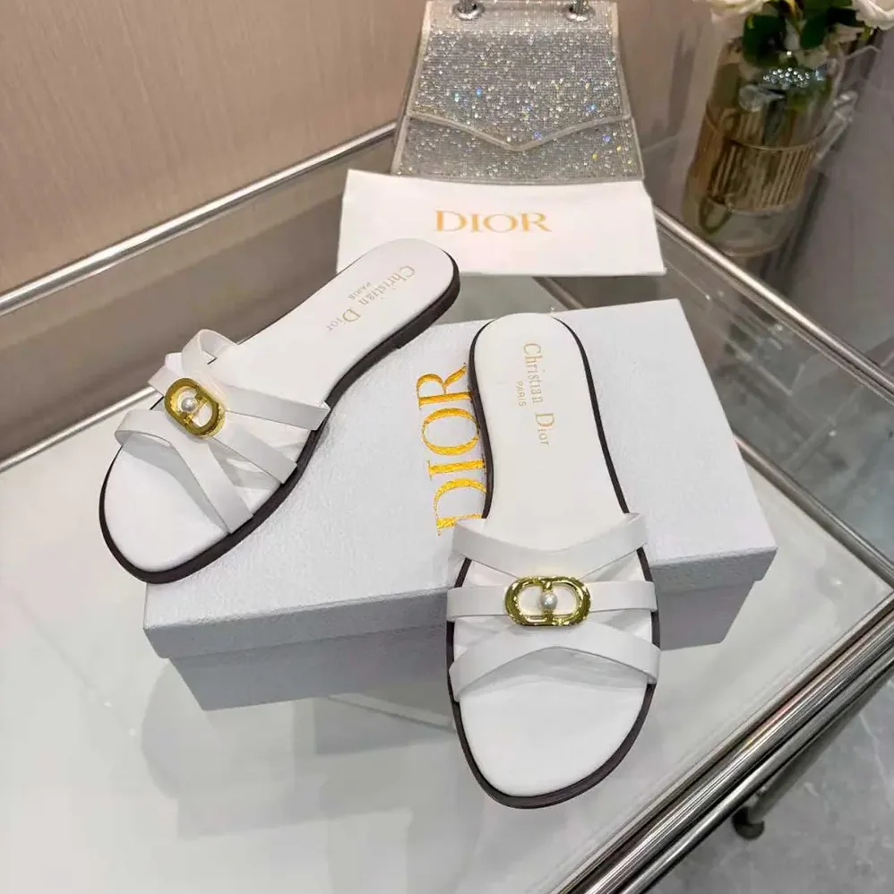 Dior 30M Slide White Calfskin for Women