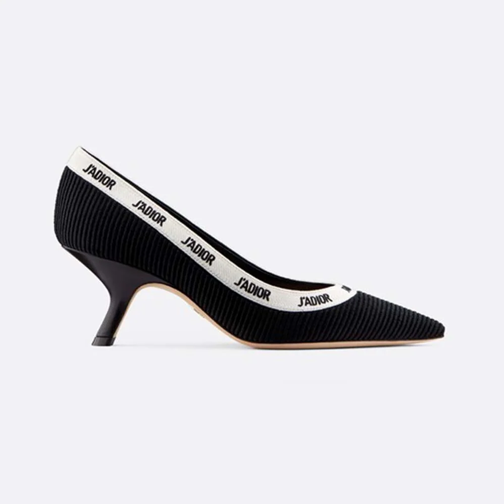 Dior J'adior Embroidered Pump Technical Canvas Embroidered Ribbon 6.5 cm Heel for Women