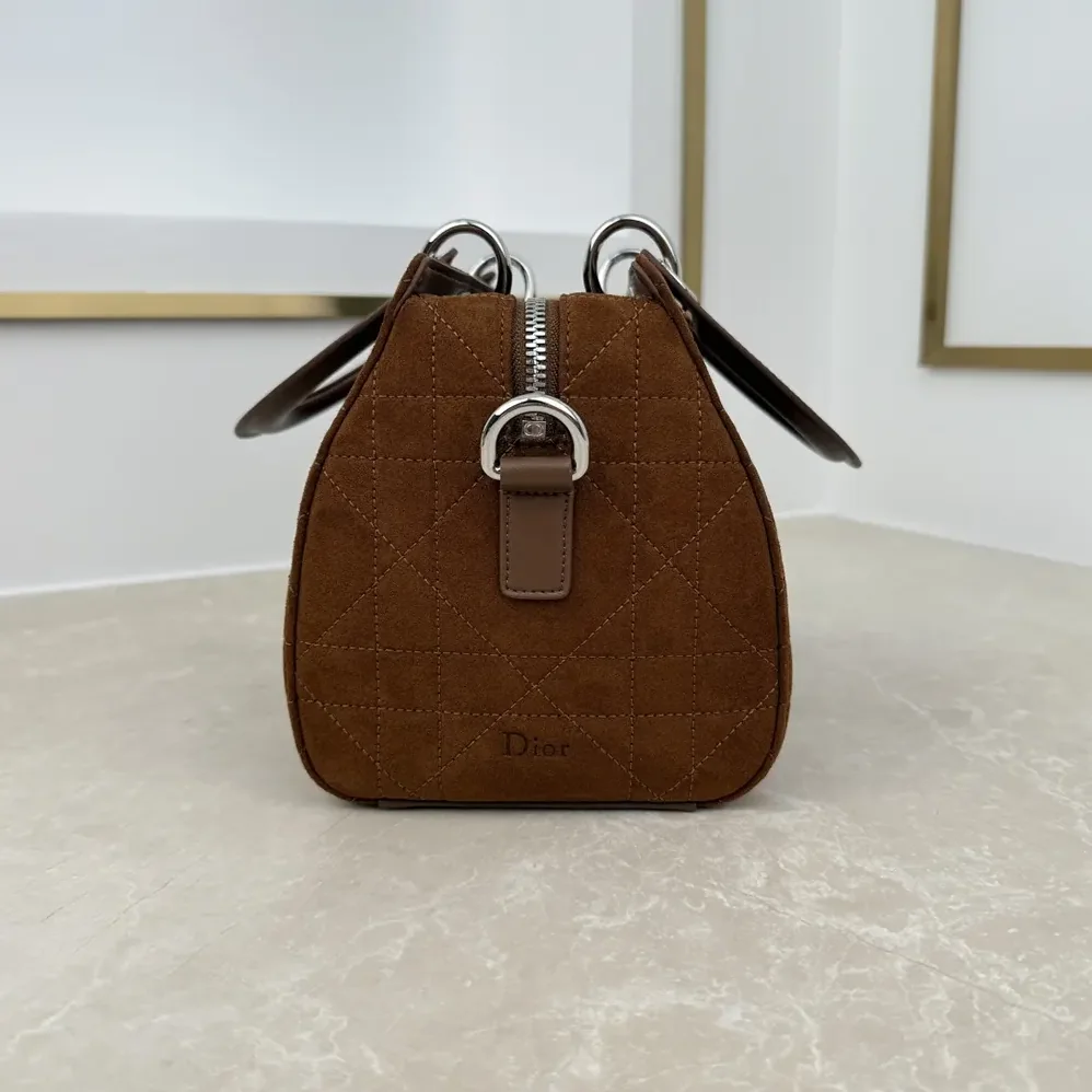 Dior Small Dior Granville Bag Golden Saddle Flat Macrocannage Suede Goatskin for Women Dior Small Dior Granville Bag Golden Saddle Flat Macrocannage Suede Goatskin for Women