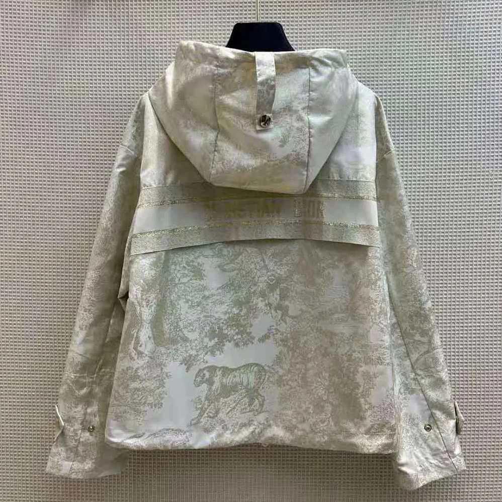 Dior D-Way windbreaker Gold for Women in Tone Technical Taffeta Jacquard