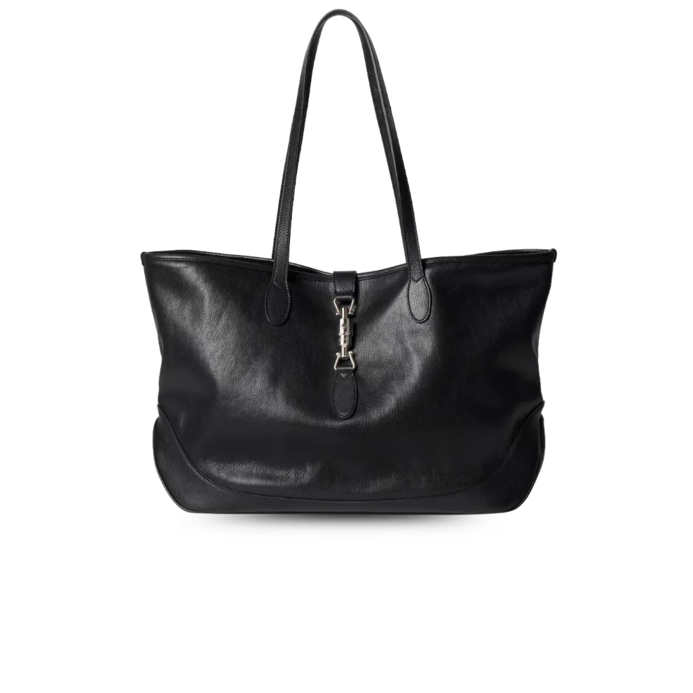 Gucci Jackie Medium Tote Bag in Black Silver Hardware Gucci Jackie Medium Tote Bag in Black Silver Hardware
