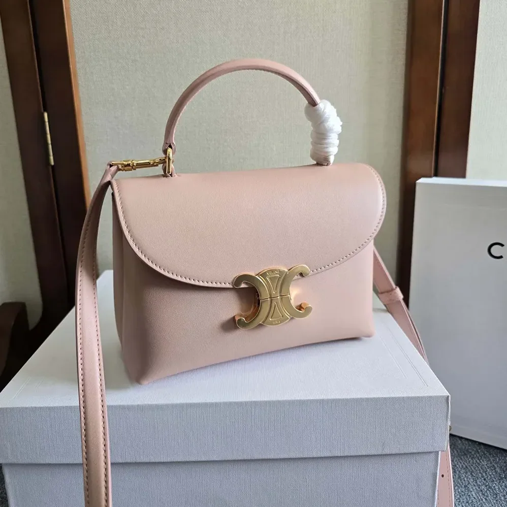 Celine Teen Nino Bag in Smooth Satinated Calfskin for Women in Pink