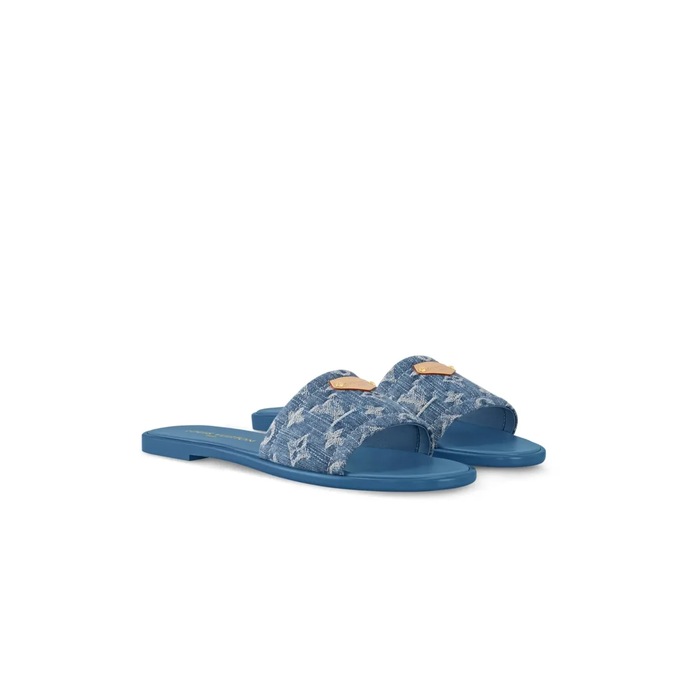 Louis Vuitton Lily Flat Mule Blue 1AGX78 Louis Vuitton Lily Flat Mule Blue 1AGX78