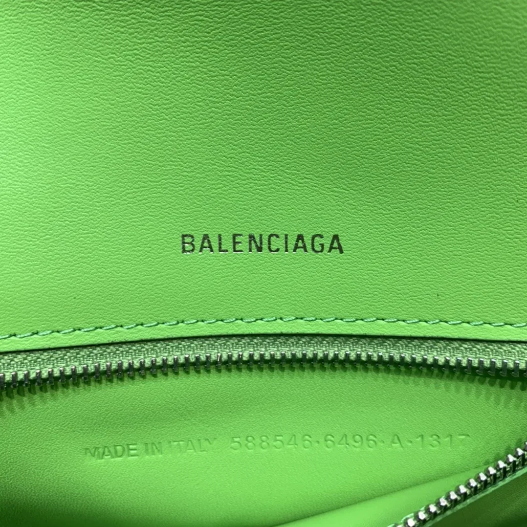 Balenciaga Hourglass Small Handbag In Green Balenciaga Hourglass Small Handbag In Green