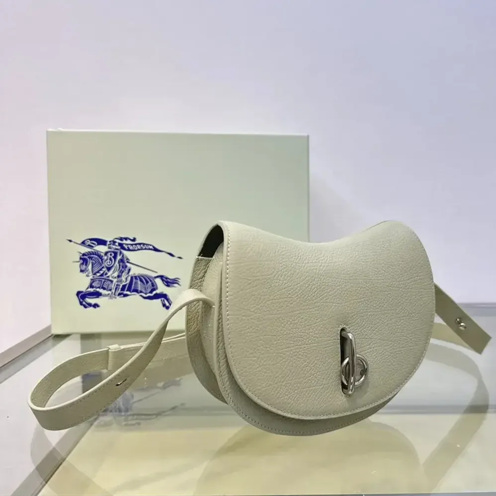 Burberry Mini Rocking Horse Bag for Women in White Burberry Mini Rocking Horse Bag for Women in White