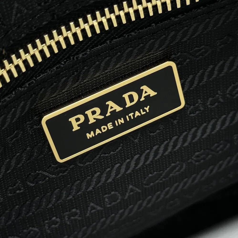 Prada Aimée large Re-Nylon and Leather Shoulder Bag with Padlock for Women Prada Aimée large Re-Nylon and Leather Shoulder Bag with Padlock for Women