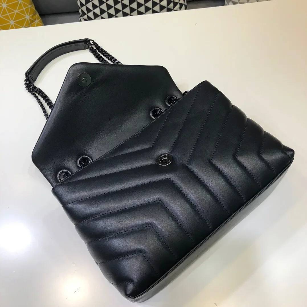Saint Laurent Loulou Small Chain Bag In Matelassé Y Black in YSL Saint Laurent Loulou Small Chain Bag In Matelassé Y Black in YSL