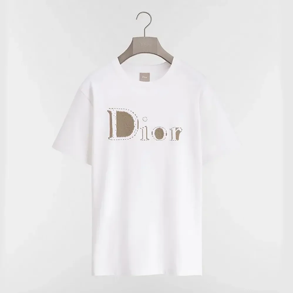 Dior Reverse T-Shirt Relaxed Fit White Cotton Jersey for Women Dior Reverse T-Shirt Relaxed Fit White Cotton Jersey for Women
