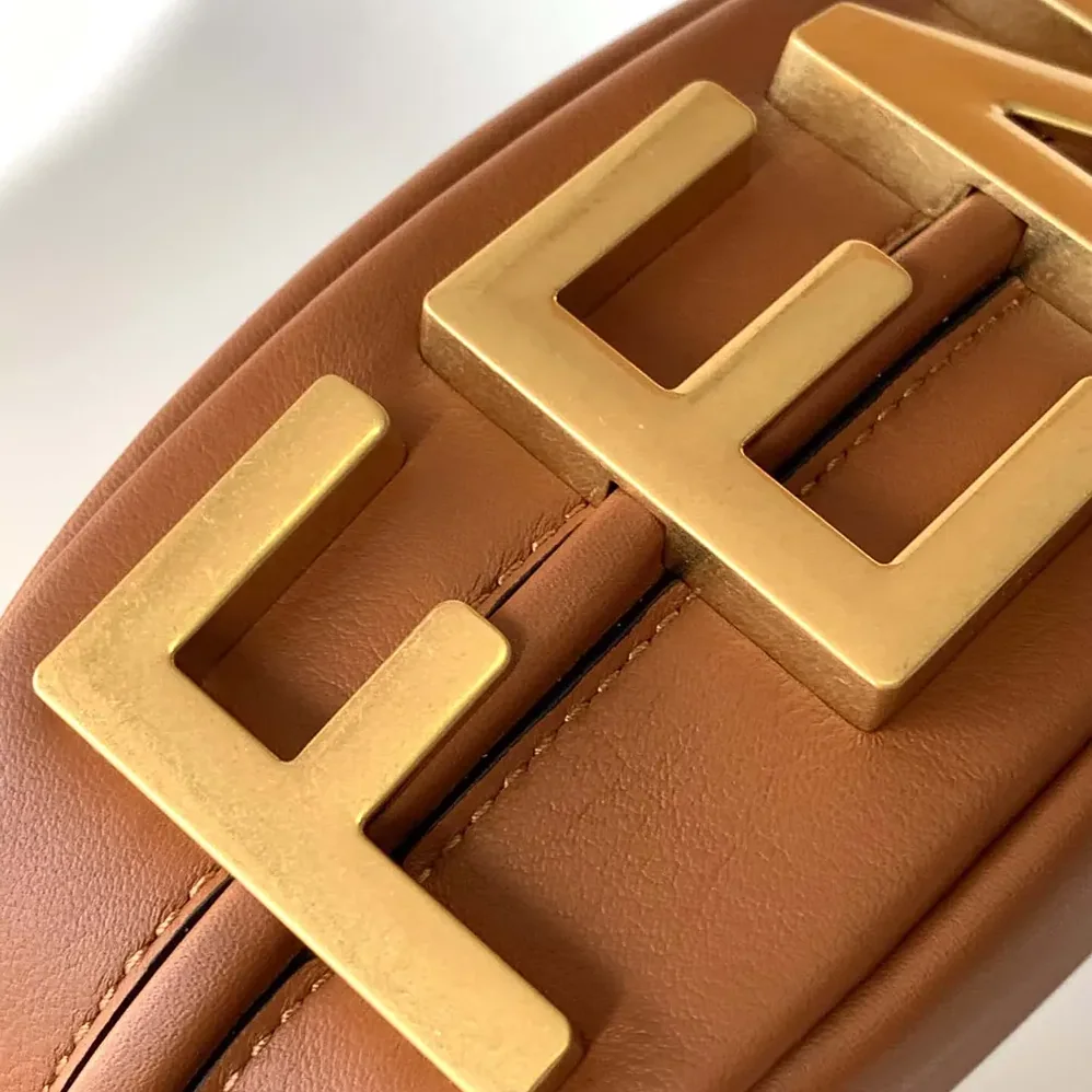 Fendi Fendigraphy Mini Brown Leather Mini for Women in bag Fendi Fendigraphy Mini Brown Leather Mini for Women in bag