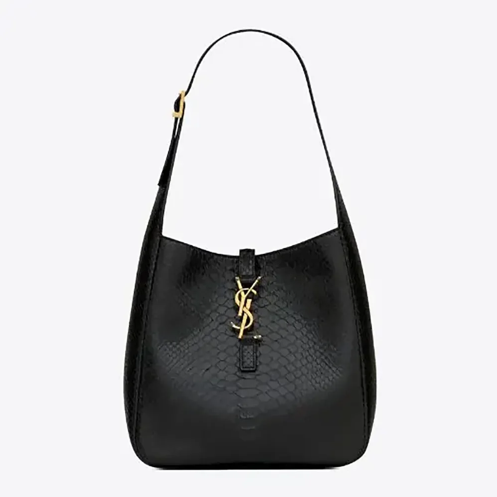Saint Laurent YSL Le 5 à 7 Small Supple in Python for Women in Black Saint Laurent YSL Le 5 à 7 Small Supple in Python for Women in Black