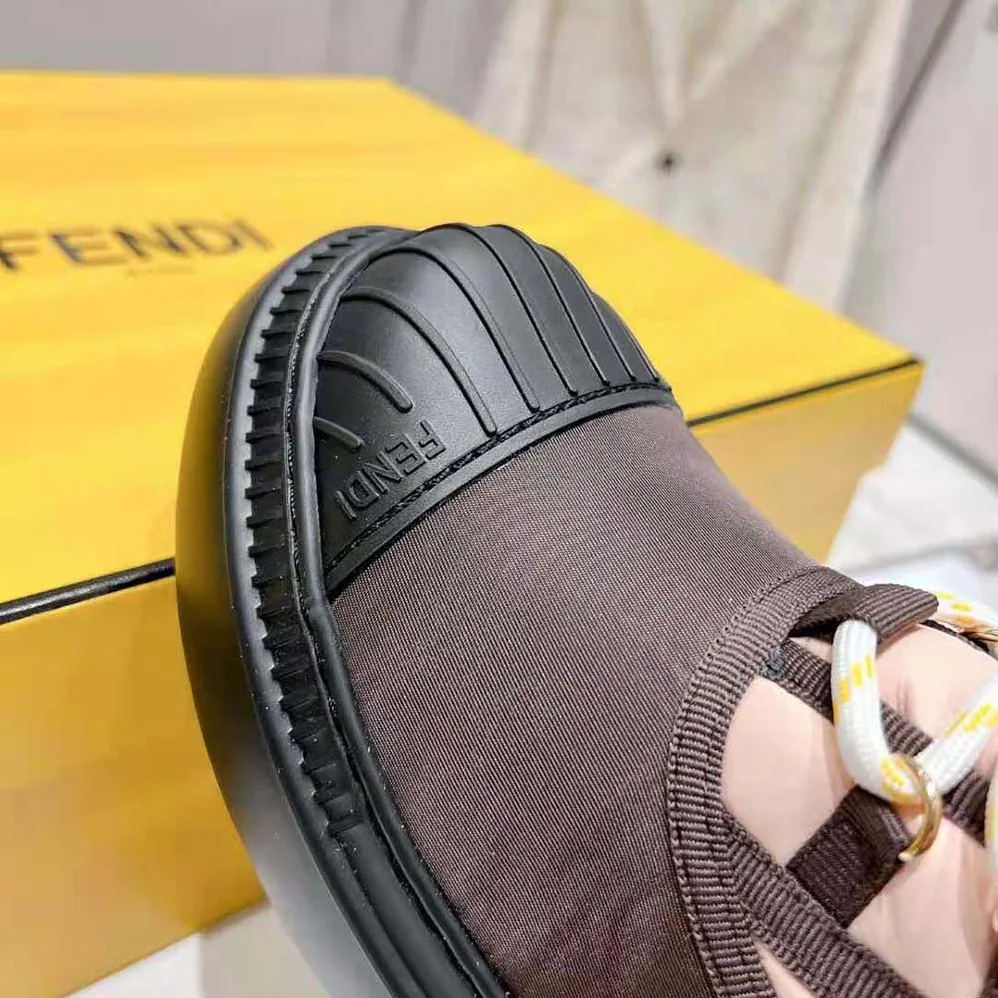 Fendi Domino Pink Nylon Biker Boots for Women Fendi Domino Pink Nylon Biker Boots for Women