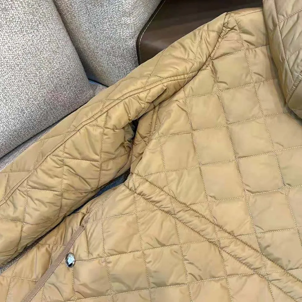 Burberry Diamond Quilted Nylon Jacket for Women in Brown Burberry Diamond Quilted Nylon Jacket for Women in Brown