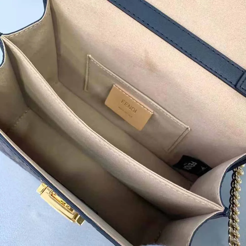 Fendi Kan U Small Brown Leather Mini for Women in Bag