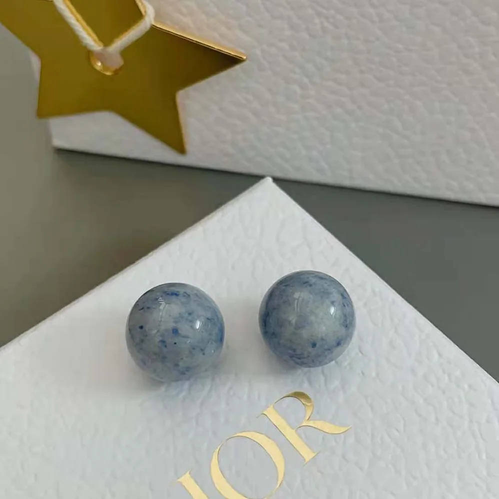 Dior Tribales Earrings Gold-Finish Metal and Blue Stone for Women